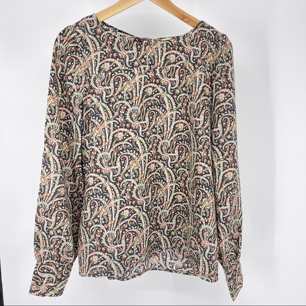J.Crew Paisley Silk Popover